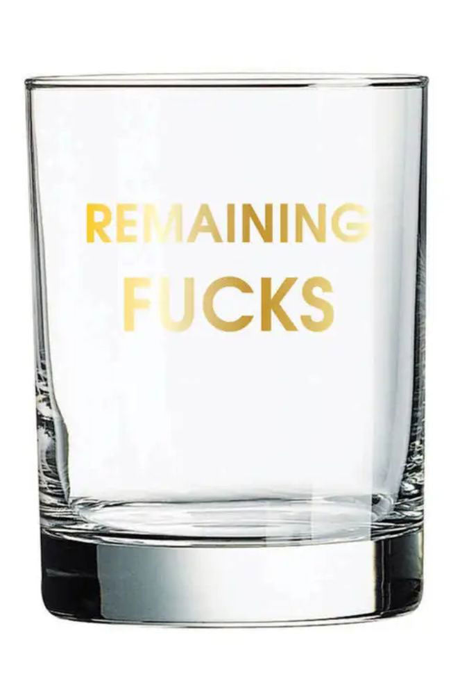Remaining Fs Rocks Glass