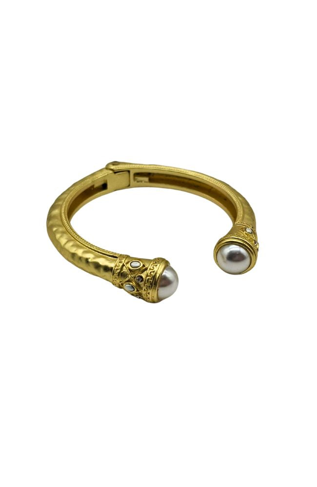 Gold Open Clasped Bracelet