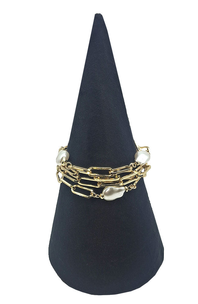 Freshwater Pearl Gold Bracelet