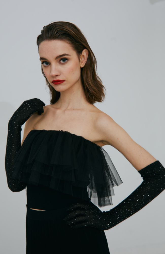 Sequin Opera Gloves