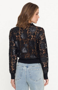 Erin Vegan Leather Lace Cardigan
