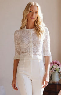Mia Butterfly Pointelle Cardigan