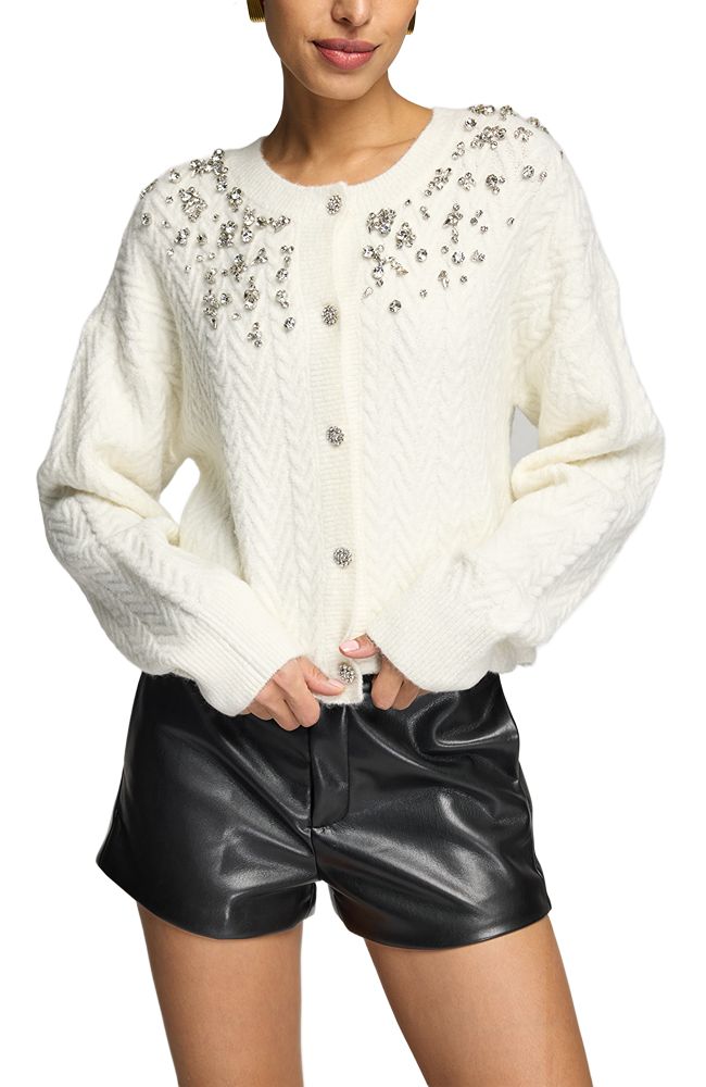 Glenda Crystal Cable Cardigan