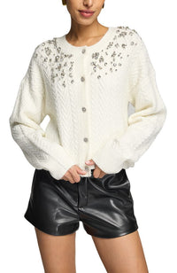 Glenda Crystal Cable Cardigan