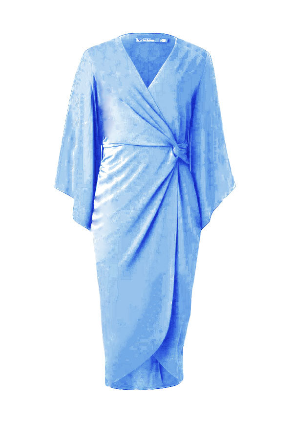Draped Dress with Side Knot