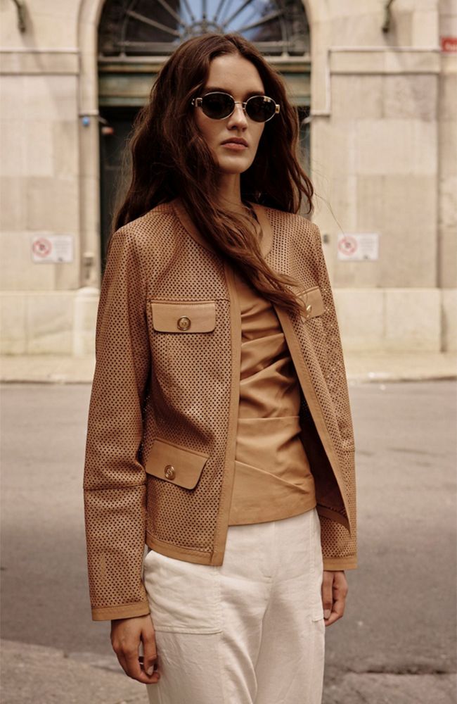 LS Perforated Leather Jacket