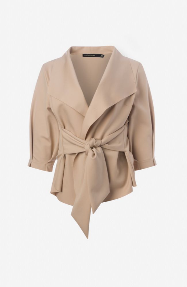 Raw Edge Belted Jacket