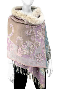 Scarf with Beads and Fox
