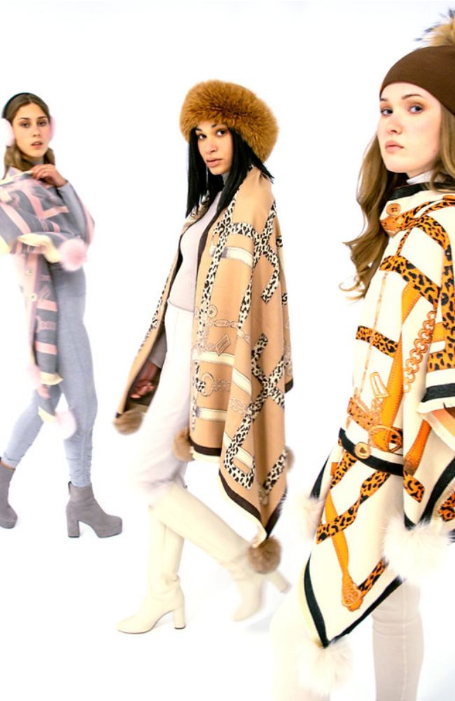 Orange Scarf Animal Belts Poms