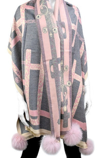Pink Scarf Animal Belts Poms