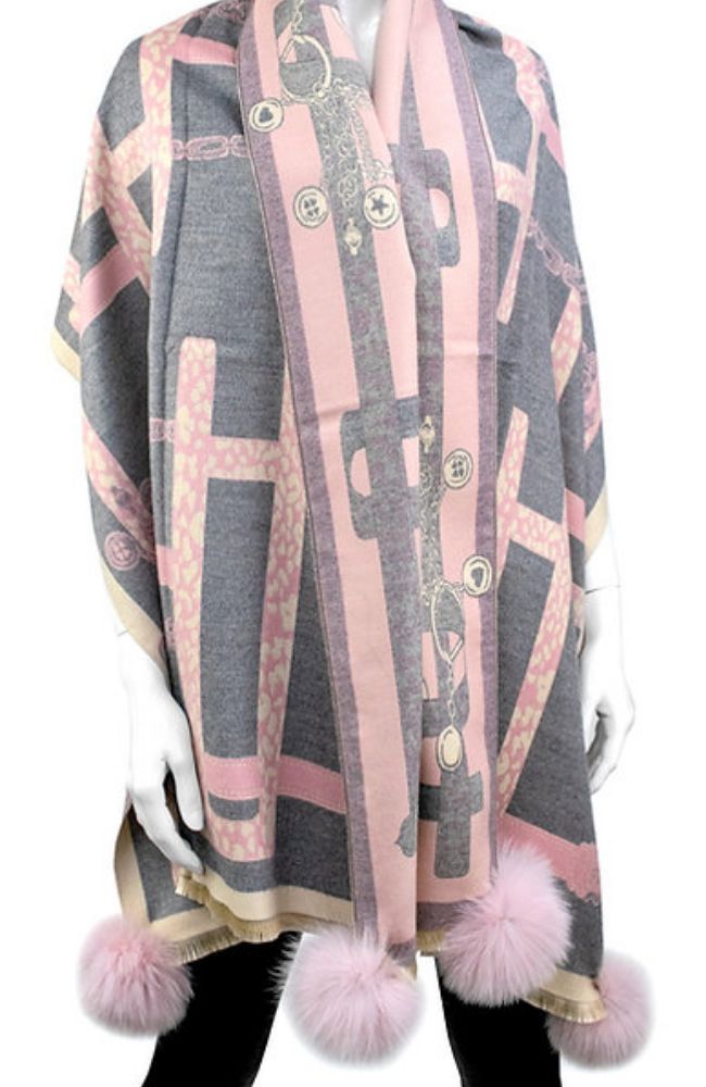 Pink Scarf Animal Belts Poms