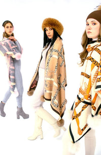 Pink Scarf Animal Belts Poms