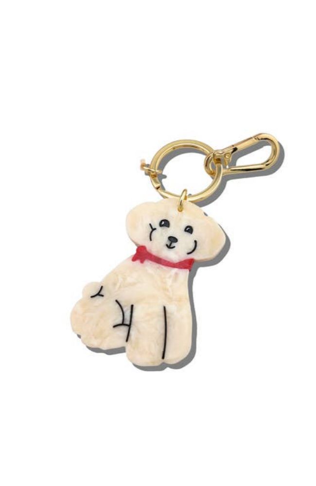 Doodle Puppy Charm Keychain