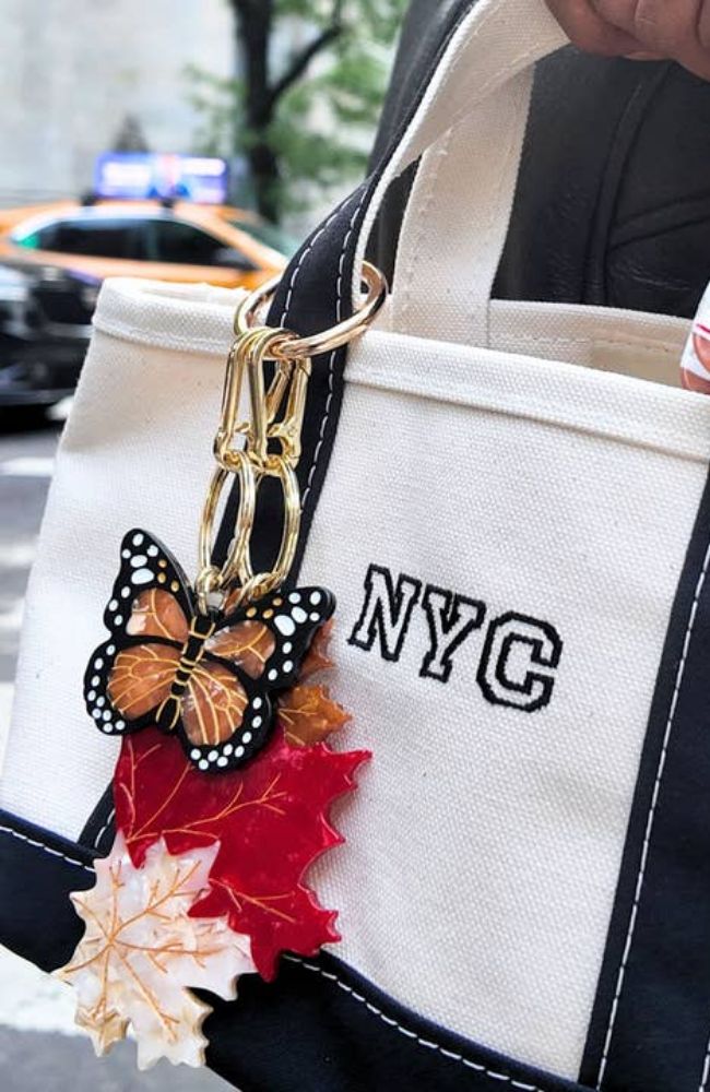 Monarch Butterfly Charm Keychain