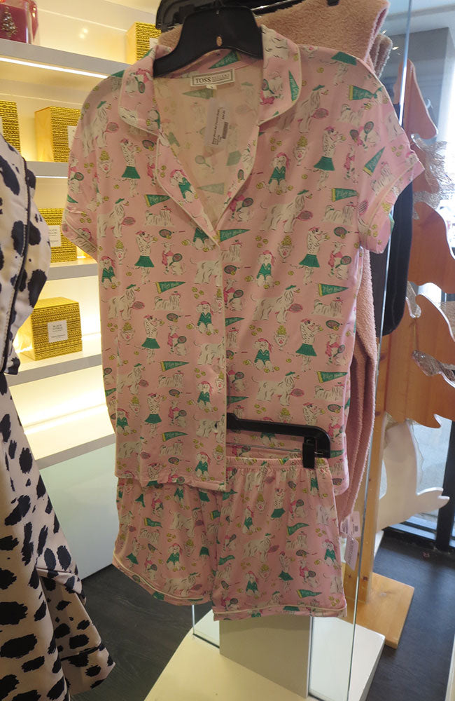 Sleep Short Set Tennis Dogs