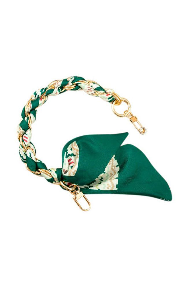 Short Phone Chain Scarf Green