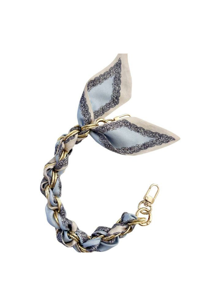 Shrt Phone Chain Scarf Lt Blue
