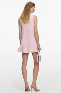 Pink Crepe Mini Dress