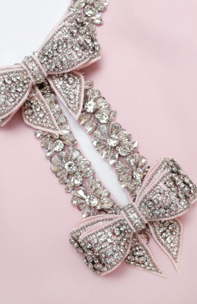 Pink Crepe Mini Dress