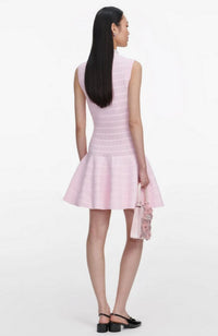 Pointelle Diamante Mini Dress