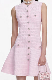 Pointelle Diamante Mini Dress