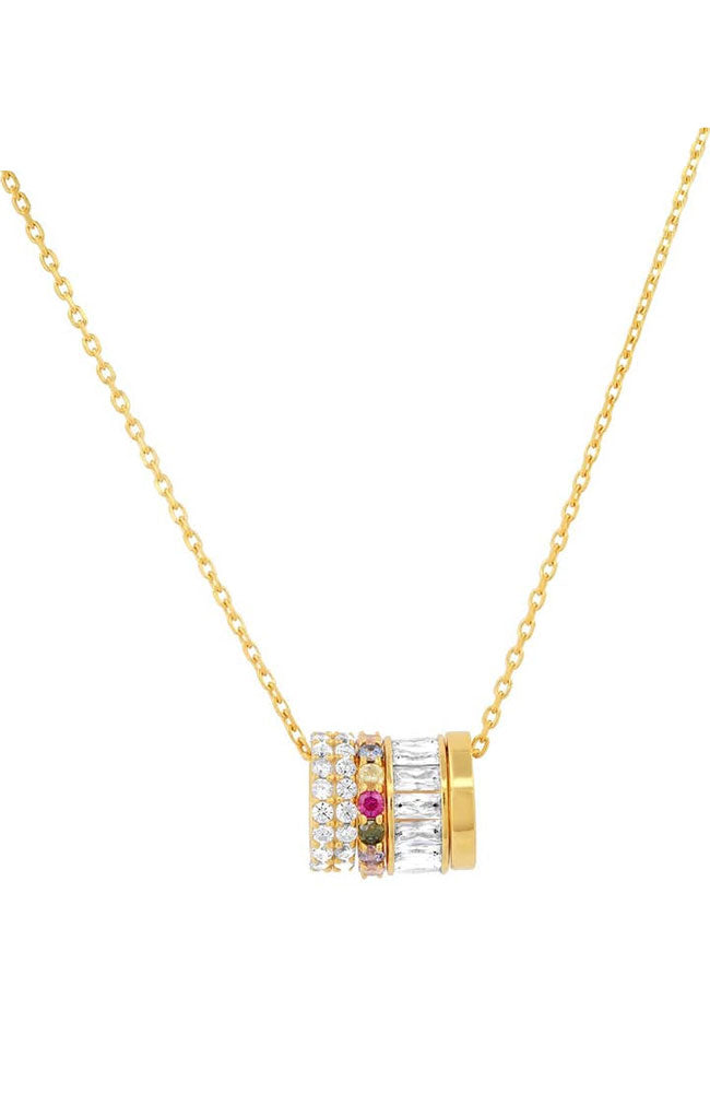 Vermeil Necklace CZ Rainbow