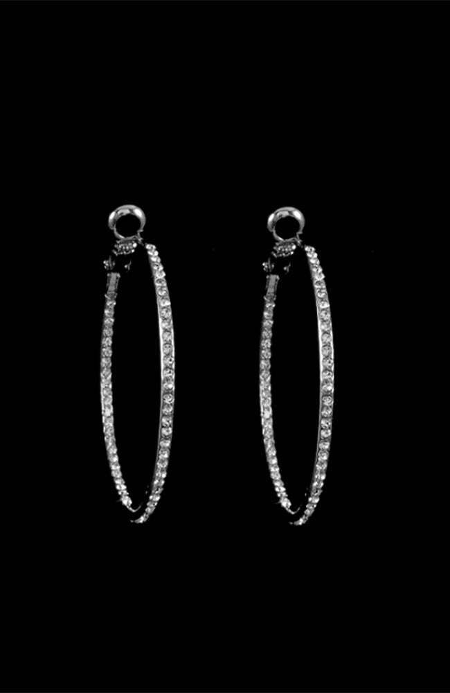 Pave In Between Size Hoop