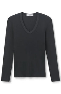 Robyn Luxe Rib Long Sleeve U-Neck Top