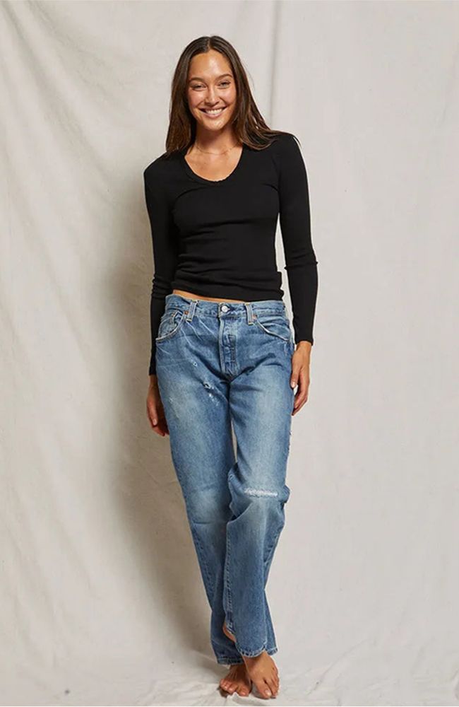 Robyn Luxe Rib Long Sleeve U-Neck Top