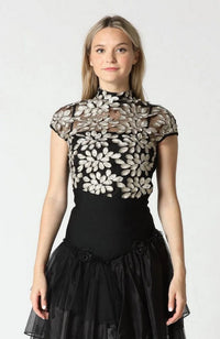 Gold Leaf Lace Top