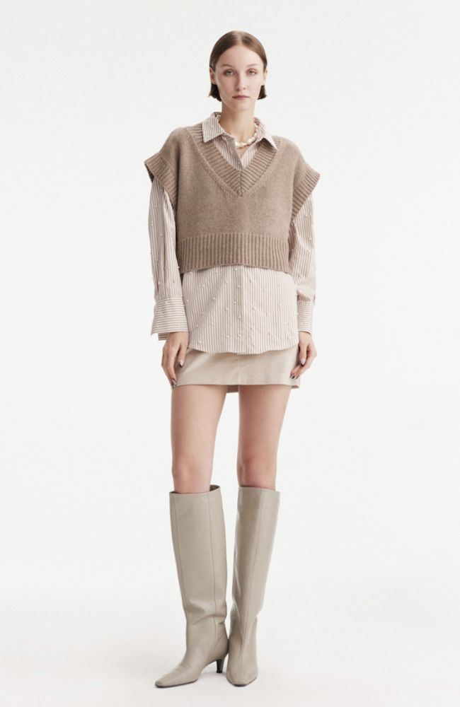Pallas Cropped Knit Gilet Vest