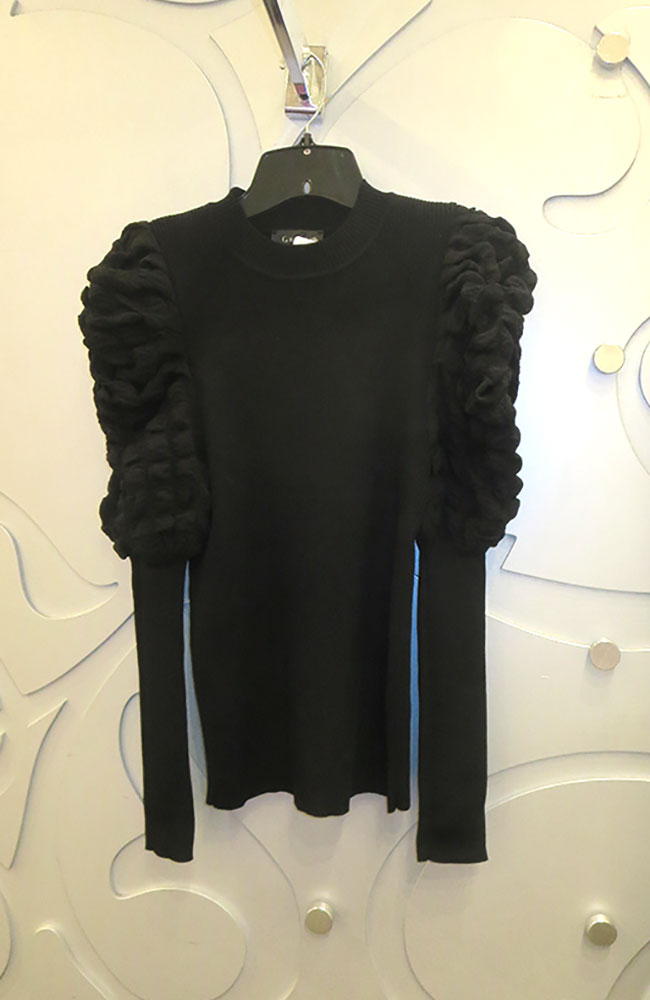 Solid Puff Top Sleeve Top