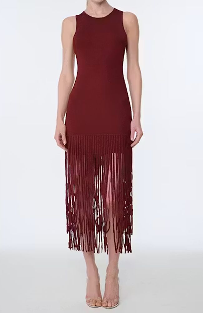 TF6100K009 Margaux Mini Dress with Fringe