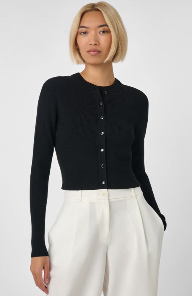 TC6907N041 Zoe Fitted Cardigan in Jet