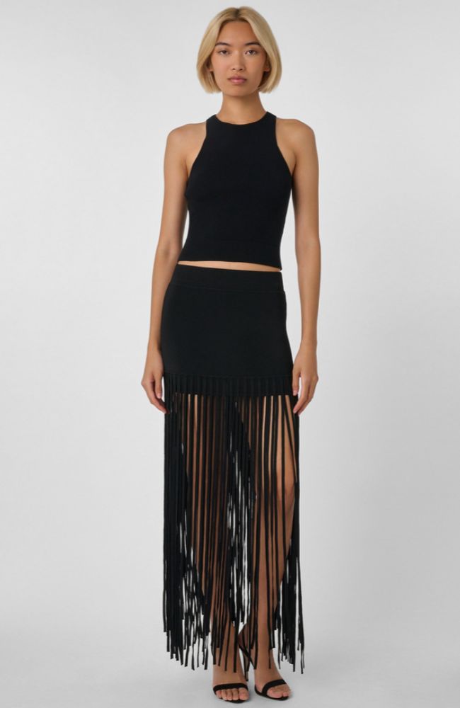 Carlyle Mini Skirt with Fringe