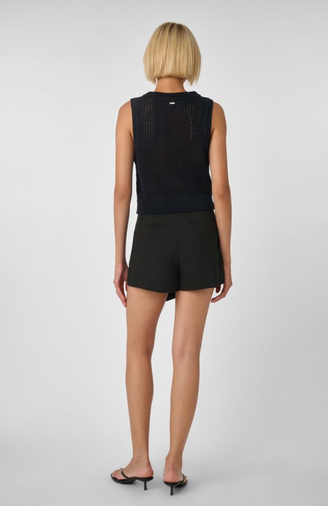 Stella Button Wrap Skort in Jet