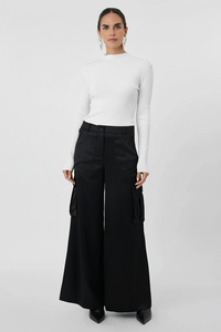 Maia Silky Satin Cargo Pants
