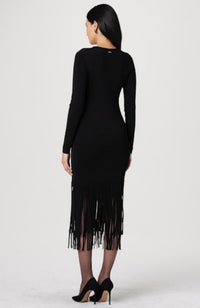 Darby LS Fringe Midi Dress