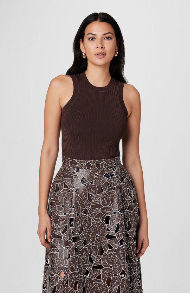 Avery Racer Tank in Espresso