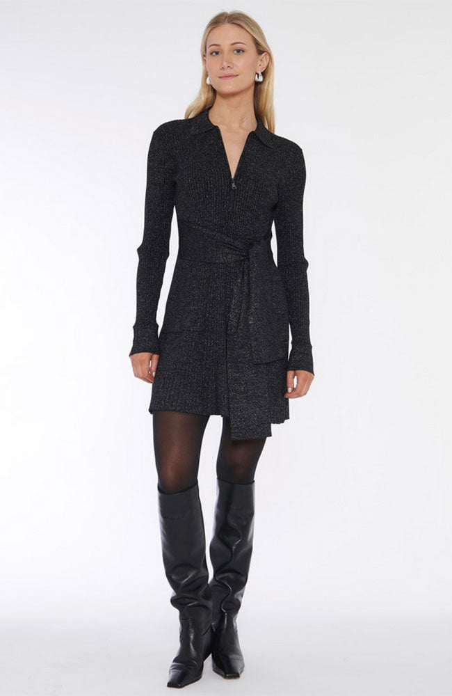 Hilary Tie Front Lurex Dress