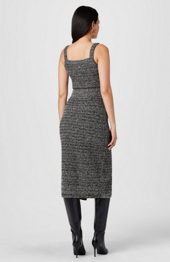 Tani Button Skirt in Charcoal