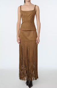 Soren Mini Skirt with Fringe