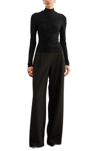 Angela Ruched Long Sleeve Top