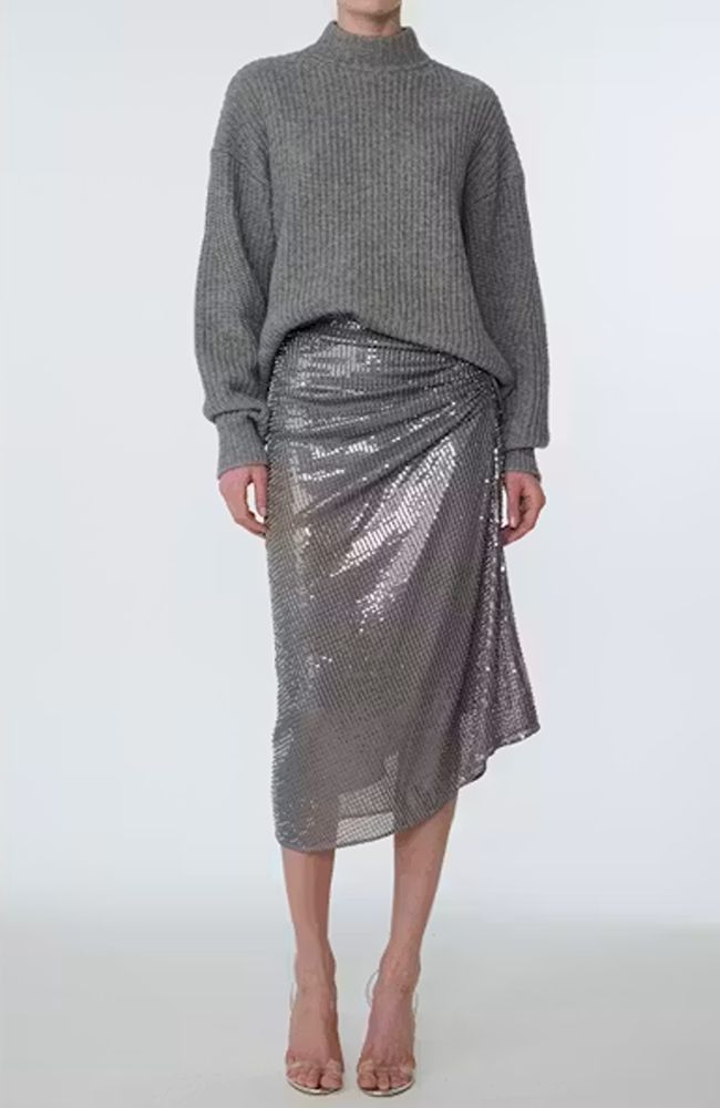 Raelynn Draped Knee Length Skirt