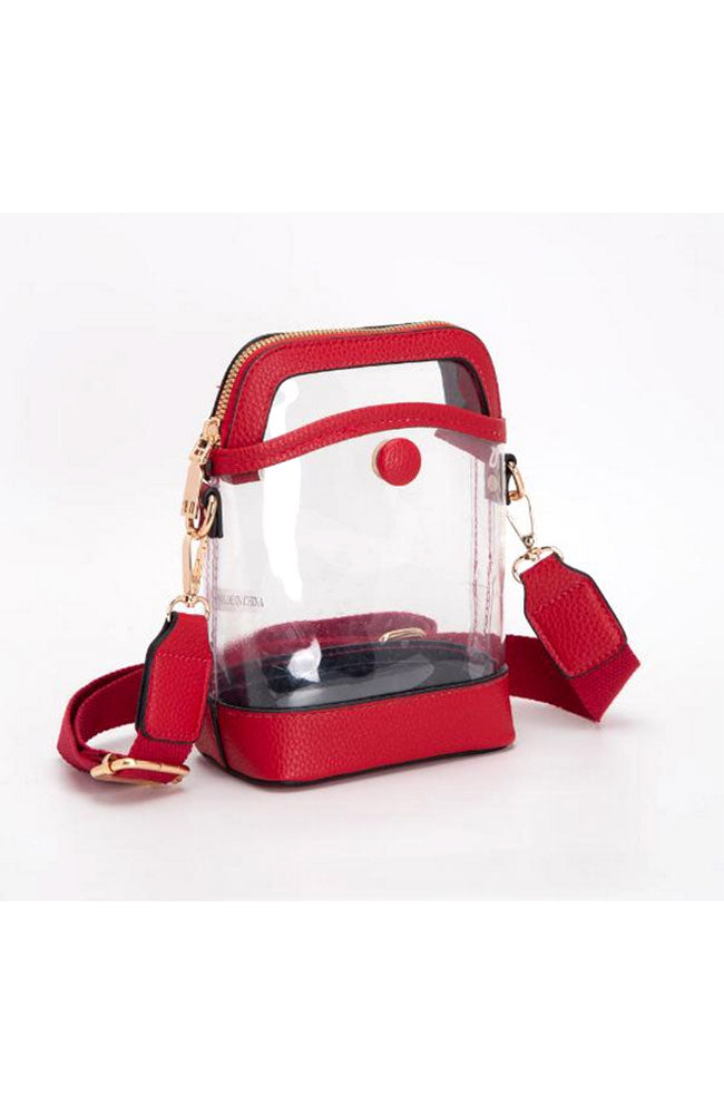 Red Small Clear Crossbody