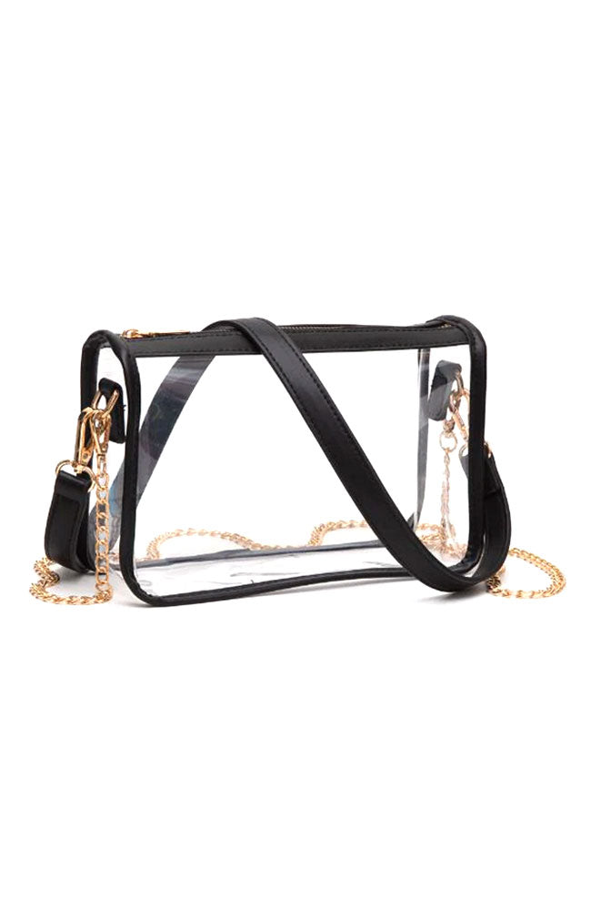 Red Lg Rec Clear Crossbody