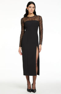 Loretta Lace Combo Midi Dress