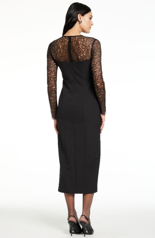 Loretta Lace Combo Midi Dress