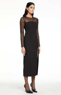 Loretta Lace Combo Midi Dress