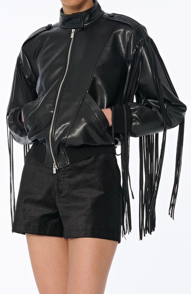 Roux Fringe Moto Jacket
